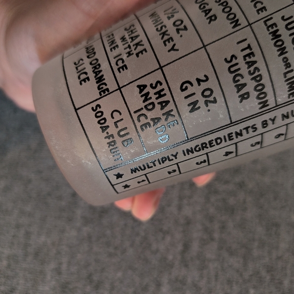 Federal Glass, Frosted 12 oz. Cocktail Shaker with Recipes - Picture 7 of 7